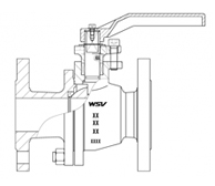 صمام الكرة العائمة (مثبتة من أعلى فقط) 